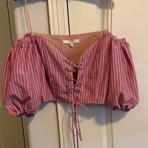 Striped Off-Shoulder Top